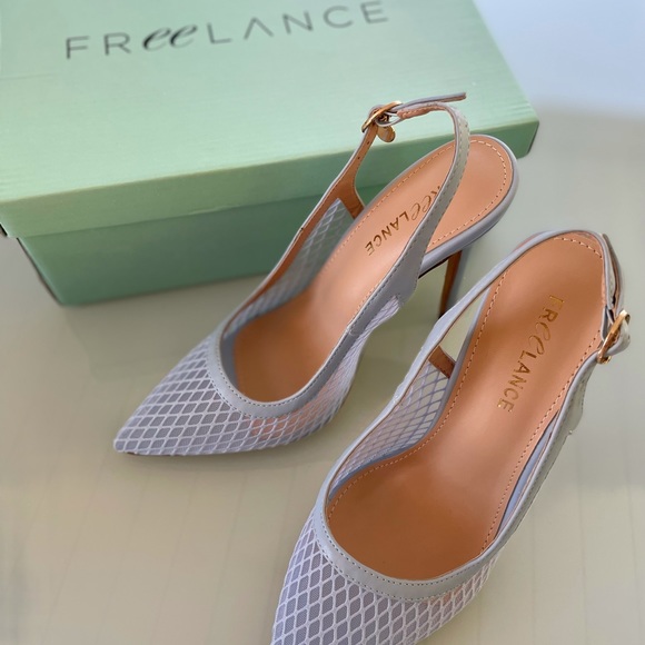 Women’s Pale Blue Slingbacks | Size 36 | Freelance | Never Worn - Picture 3 of 5